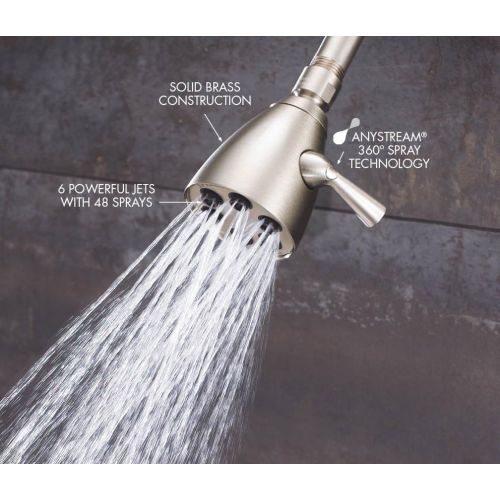  Speakman S-2252 Signature Brass Icon Anystream High Pressure Adjustable Shower Head, Polished Chrome