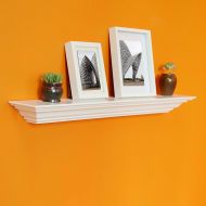 WELLAND Corona Crown Molding Floating Wall Picture Ledge Shelf (36-Inch White)