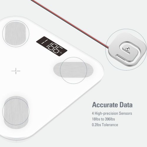  Picooc PICOOC MINI PRO Bluetooth Smart Body Fat Scale, Wireless Digital Bathroom Scale with IOS & Android App, Body Composition Monitor, 13 Measurements for Body Weight, Body Fat, BMI, Mu