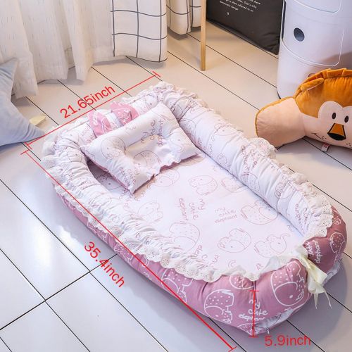  OUYAWEI Baby Detachable Mattress Baby Nest Newborn Babynest Sleep Bed(Rain cloud)