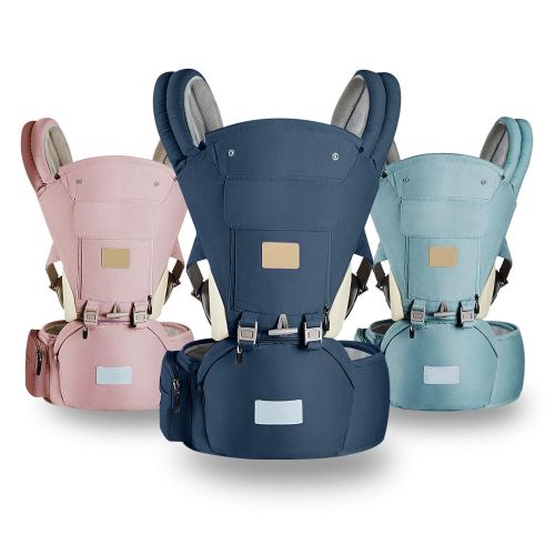  HangHang Baby Carrierwith Cushion Hip Seat and Windproof Cap Perfect for Newborn, Infant, Hiking-Green