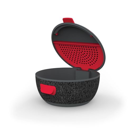  iFrogz 302101284 Audio - Wireless Earbud Charging Case - Portable Power - Dark Grey/Red