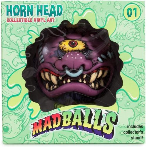 키드로봇 Mad Balls Horn Head 6 Medium Designer Collectible Vinyl Art Figure by Kidrobot