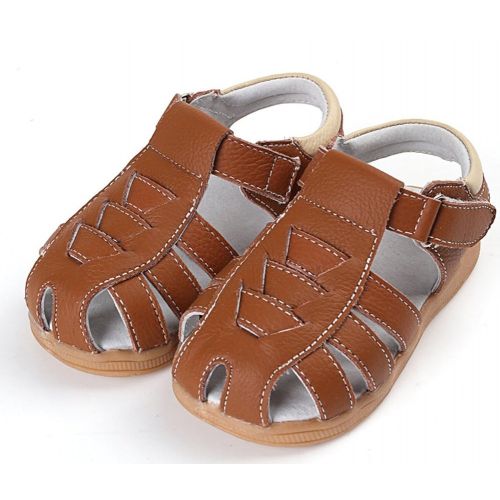  Mobnau Leather Athletic Beach Hiking Toddler Sandals for Kids Boys