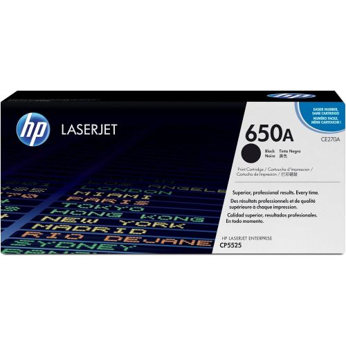 에이치피 HP 650A (CE270A) Black Original Toner Cartridge