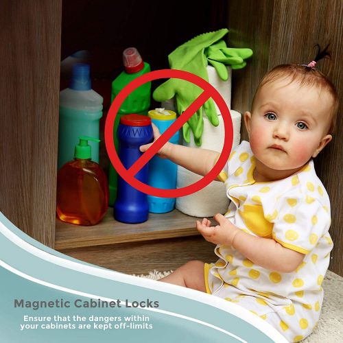  Nrpfell Magnetic Child Lock Baby Protection Baby Protection Cabinet Door Lock Children Drawer...
