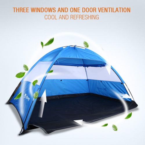  [해상운송]IsYoung isYoung Beach Tent Sun Shelter Easy to Set UP Allow 2 or 3 Person Come with Mesh Windows and Interior Curtain