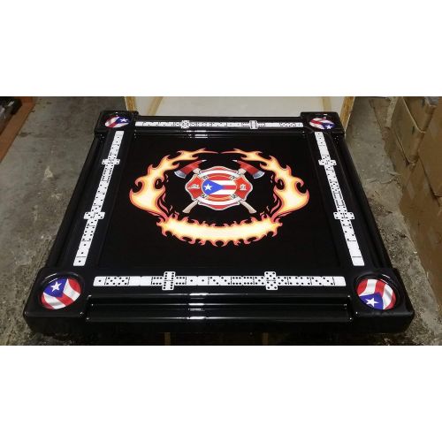 Puerto Rican Firefighter Domino Table by Domino Tables by Art