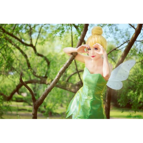  Angelaicos Womens Prestyled Buns Party Anime Cosplay Costume Wig Short Blonde