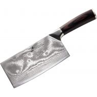 ZHEN A7P Japanese VG-10 67 Layers Damascus Steel Light Slicer Chopping chef butcher Knife 6.5-inch , silver