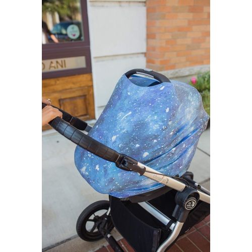  Baby Car Seat Cover Canopy and Nursing Cover Multi-Use Stretchy 5 in 1 GiftGalaxy by Copper Pearl