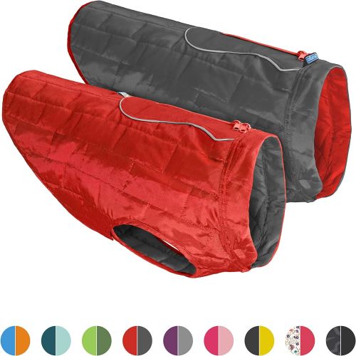  Kurgo Dog Jacket | Reversible Winter Jacket for Dogs | Pet Coat for Hiking | Water Resistant | Reflective | Lightweight | Wear with Harness | Athletic | Loft Jacket | For Small, Me