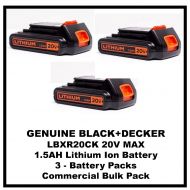 BLACK+DECKER LBXR20 20-Volt MAX Battery (3-Battery)