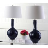 Safavieh Lighting Collection Blanche Gourd Navy 32-inch Table Lamp (Set of 2)