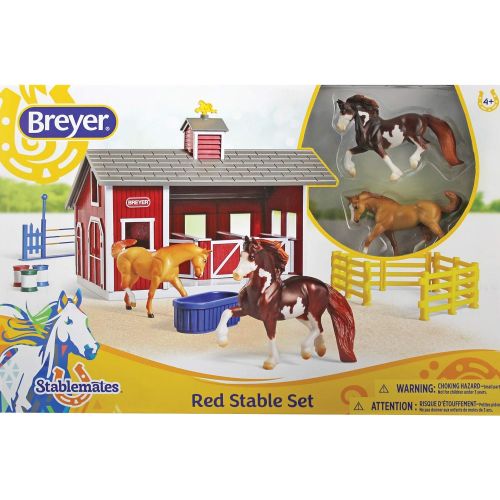  Breyer Stablemates Red Stable and Horse Set