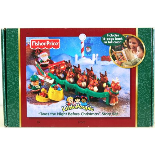  Fisher Price Twas the Night Before Christmas Reindeer Story Set