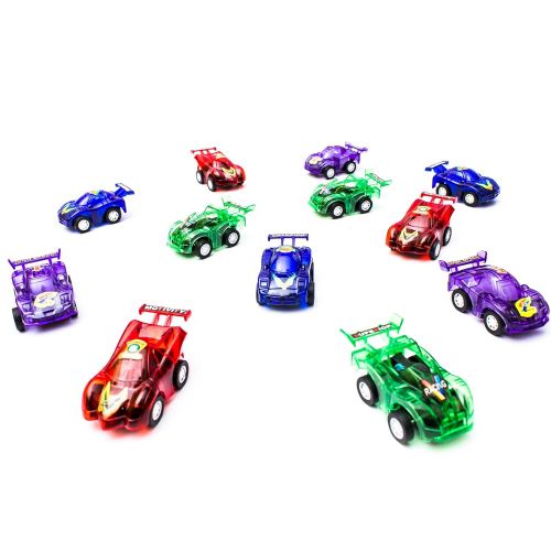  Fun Central 12 Pieces - Pull Back Race Car Toy Party Favors for Kids