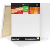 [아마존핫딜][아마존 핫딜] ARTEZA 18x24” Stretched White Blank Canvas, Pack of 4, Primed, 100% Cotton, Acrylic Pouring, Oil Paint & Wet Art Media, Canvases for Professional Artist, Hobby Painters (Pack of 8)