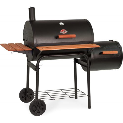  Char-Griller E1224 Smokin Pro 830 Square Inch Charcoal Grill with Side Fire Box, Black