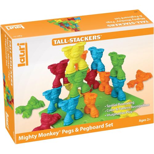  PlayMonster Lauri Tall-Stackers - Mighty Monkey Pegs & Pegboard Set