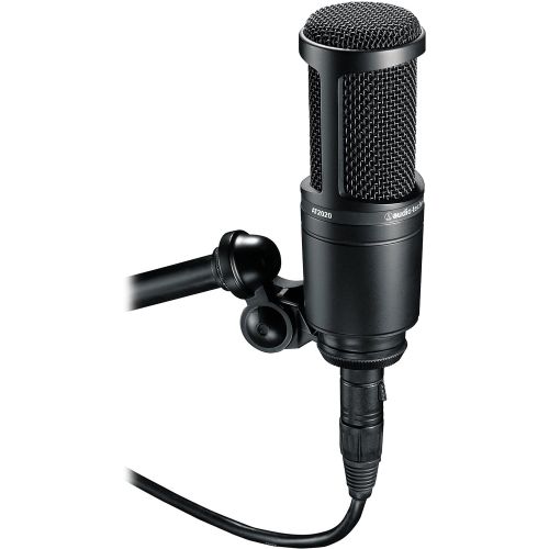 오디오테크니카 Audio-Technica AT2020 Condenser Studio Microphone with XLR Cable Knox Studio Stand and Pop Filter