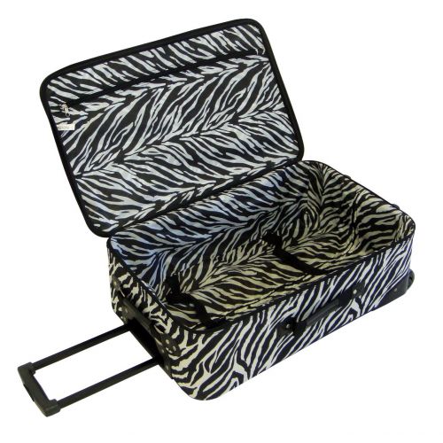  American Flyer Luggage Animal Print 5 Piece Set, Zebra Black, One Size