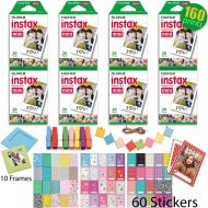 Fujifilm INSTAX Mini Instant Film 3 x Twin Pack (White) 60 Prints with 100 Frame Stickers and 10 Hanging Frames