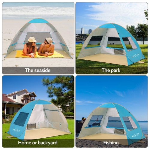  Pop up tent G4Free Pop Up Beach Tent Portable Sun Shelter Instant Outdoor Camping Cabana