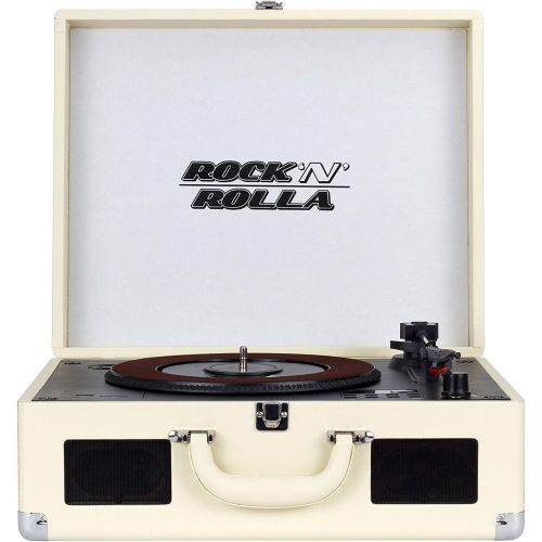 크로슬리 Rock N Rolla XL - Portable Bluetooth USB Vinyl Record and CD Player Turntable - Beige