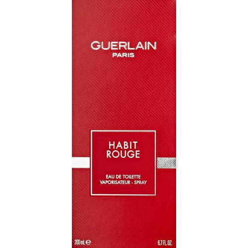  GUERLAIN Habit Rouge By Guerlain For Men. Eau De Toilette 6.7 Ounces