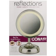 Conair Double-Sided Lighted Mirror, Satin Nickel Finish