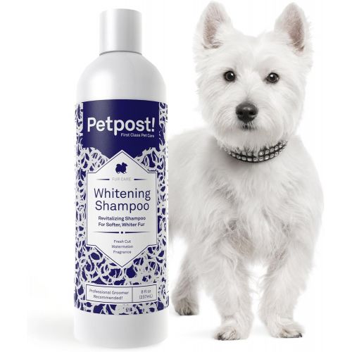  Petpost White Dog Grooming Kit with Whitening Shampoo, Tear Stain Remover, and Tear Stain Supplement for Maltese, Shih Tzu, Bichon Frise Dogs