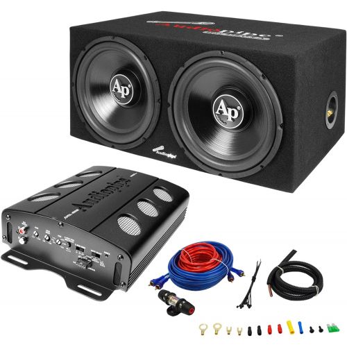  Audiopipe Super Bass Combo pack Dual 12 Loaded Box Amp Amp Kit