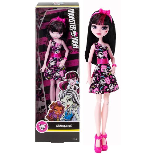  MH Year 2015 Monster High How Do You Boo? Series 10 Inch Doll - Daughter of Dracula Draculaura with Hairband and Bracelet
