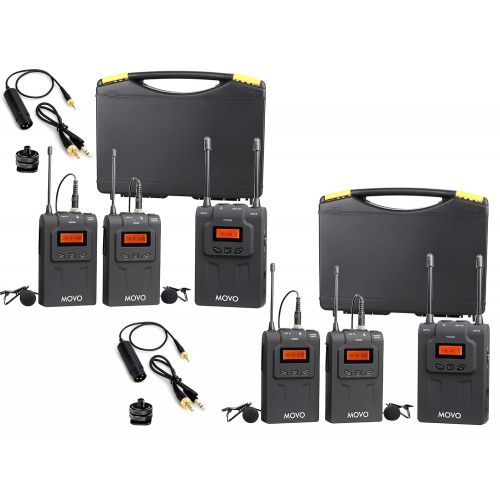  Zoom H4n PRO 4-Channel Handy Recorder Bundle with Movo UHF Wireless Quad Lavalier Microphone System