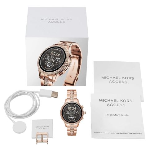 마이클 코어스 Michael Kors Access Runway Stainless Steel Smartwatch, Color: Gold Tone (Model: MKT5052)