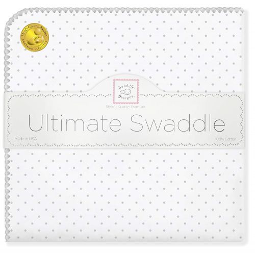  SwaddleDesigns Personalized Baby Gift Blanket Ultimate Swaddle, Made in USA, Premium Cotton Flannel, Pastel Pink...