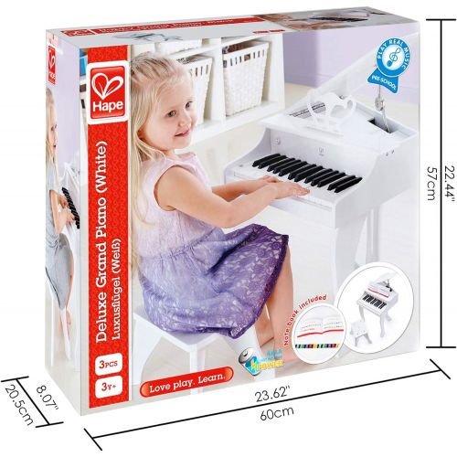  Hape Happy Grand Piano Toddler Wooden Musical Instrument