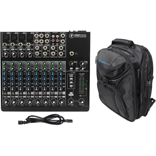  Mackie 1202VLZ4 12-Channel Compact Analog Mixer w 4 ONYX Preamps + Backpack