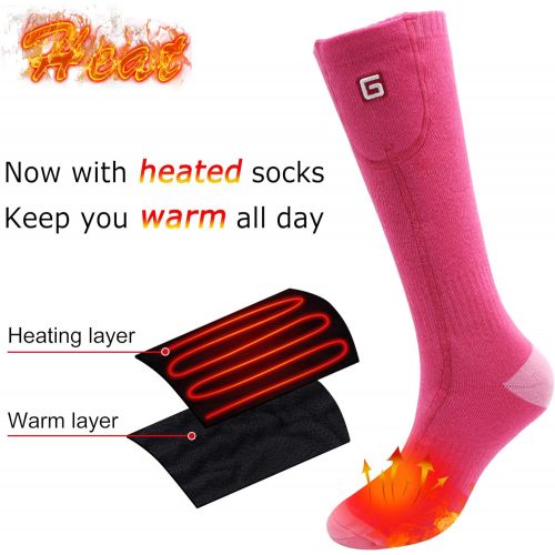  [아마존핫딜][아마존 핫딜] Autocastle Rechargeable Electric Heated Socks,Men Women Battery Powered Heated Socks Kit,Winter Warm Thermal Heated Socks for Chronically Cold Feet,Novelty Sports Outdoors Camping