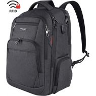 [아마존 핫딜] KROSER Travel Laptop Backpack 17.3 Inch Large Computer Backpack Water-Repellent School Daypack with USB Charging Port & Headphone Interface RFID Pockets for Work/Business/College/M