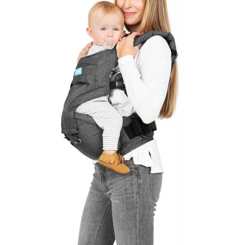  MOBY Moby Hip Seat and Baby Carrier - 2 in 1 Ergonomic Baby Carrier and Toddler Carrier - Baby Hip Seat That Can Be Worn 7 Different Ways - Child Carrier That Makes Baby Wearing Easy