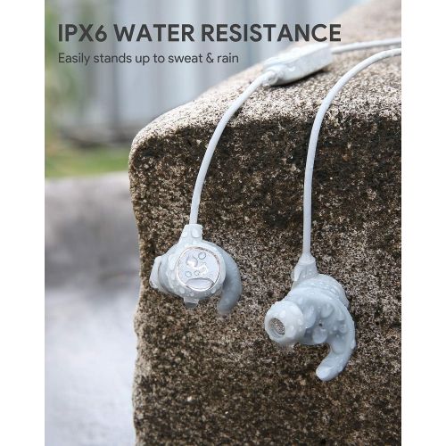  [아마존핫딜][아마존 핫딜] AUKEY Wireless Earbuds, Key Series B60 Magnet Controlled On/Off, Bluetooth 5, USB-C Charging, IPX6 Water-Resistance Sport Headphones with Deep Bass, 8h Playtime for Gym, Workouts a