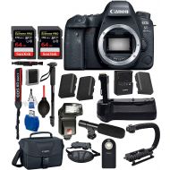 Canon EOS 6D Mark II Digital SLR Full Frame Camera Body Only USA (Black) 18PC Professional Bundle Package Deal Professional Battery Grip + SanDisk Extreme pro 64gb SD Card +Canon