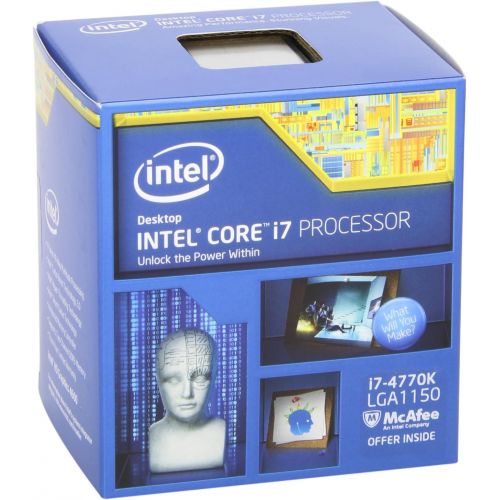  Intel Core i7-4770K Quad-Core Desktop Processor (3.5 GHz, 8 MB Cache, Intel HD graphics, BX80646I74770K)