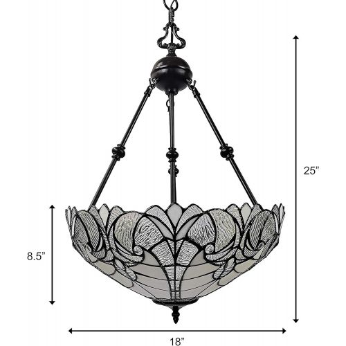  Amora Lighting AM263HL18 Tiffany Style Hanging Pendant Chandelier Lamp 18 inched Wide