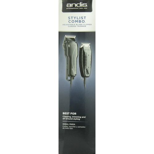 Andis Stylist Combo Envy Clipper + T-Outliner Trimmer Black Combo Haircut Kit 66280