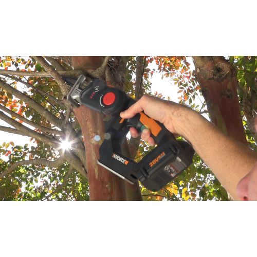  Worx WORX WX550L 20V AXIS 2-in-1 Reciprocating Saw and Jigsaw with Orbital Mode, Variable Speed and Tool-Free Blade Change