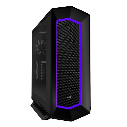  AeroCool Mid Tower Case with PWM Fan Hub and Watercooling Ready with USB 3.0, Black (P7-C1 Black)
