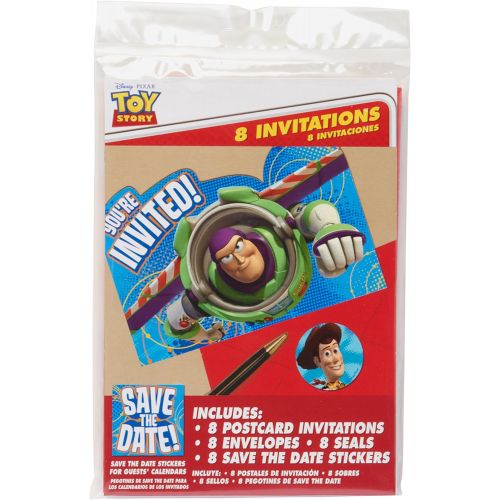  American Greetings Toy Story 3 Invite Postcards, 8 Count, Party Supplies